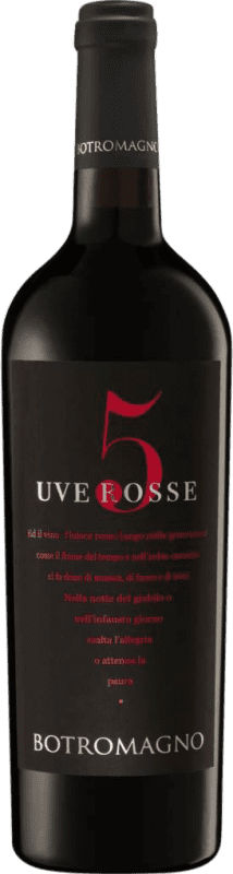 Free Shipping | Red wine Botromagno 5 Uve Rosse I.G.T. Puglia Puglia Italy Merlot, Cabernet Sauvignon, Primitivo, Nebbiolo, Aglianico 75 cl