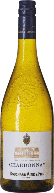 Free Shipping | White wine Bouchard Ainé Héritage du Conseiller I.G.P. Vin de Pays d'Oc Bordeaux France Chardonnay 75 cl