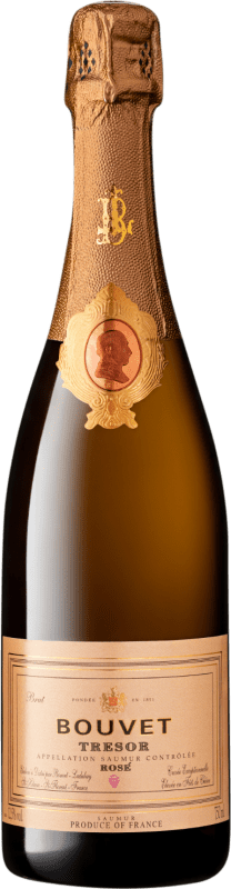 免费送货 | 玫瑰气泡酒 Bouvet Ladubay Tresor Rosé 香槟 A.O.C. Saumur 卢瓦尔河 法国 Cabernet Franc 75 cl