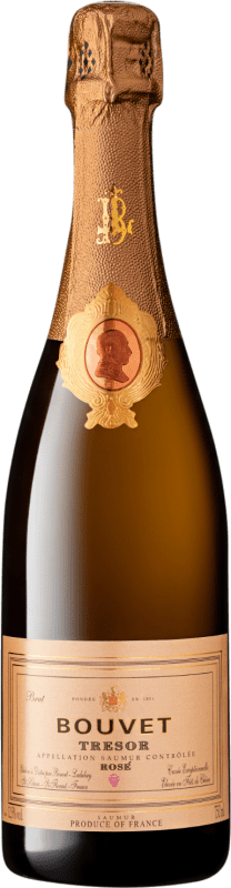 13,95 € Envio grátis | Espumante rosé Bouvet Ladubay Tresor Rosé Brut A.O.C. Saumur