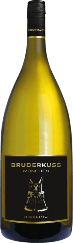 19,95 € | White wine Bruderkuss Lederhose Weißwein Q.b.A. Pfälz Pfälz Germany Muscat, Chardonnay, Pinot White, Sylvaner Magnum Bottle 1,5 L