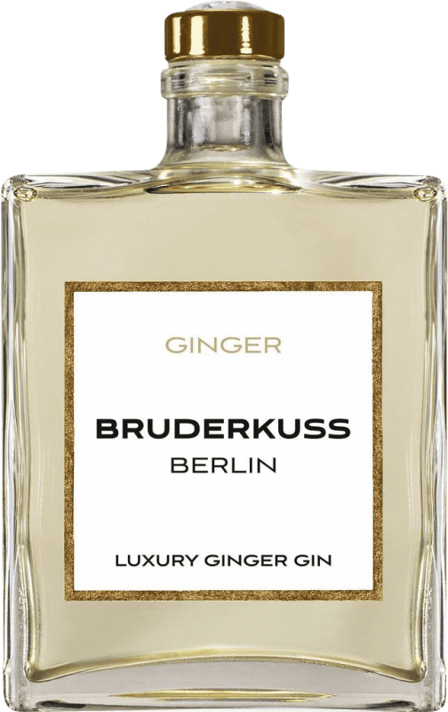 66,95 € Envio grátis | Genever Gin Bruderkuss Luxury Ginger Gin Garrafa Medium 50 cl