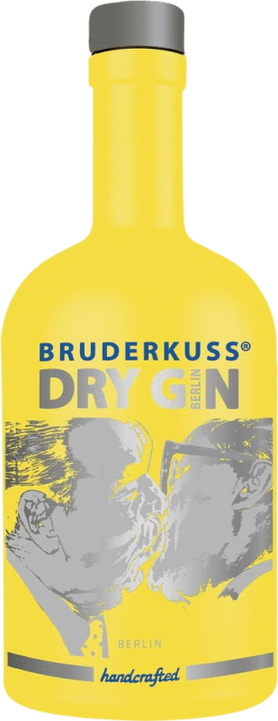 96,95 € Spedizione Gratuita | Genever Gin Bruderkuss Berlin Yellow Edition Gin Bottiglia Medium 50 cl