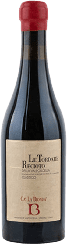 Free Shipping | Red wine Cà la Bionda Recioto le Tordare Classico D.O.C. Valpolicella Venecia Italy Corvina, Rondinella, Corvinone Medium Bottle 50 cl