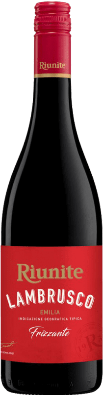 Envoi gratuit | Vin Rouge Riunite I.G.T. Emilia Romagna Émilie-Romagne Italie Lambrusco 75 cl
