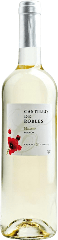 Envio grátis | Vinho branco Castillo de Robles Blanco D.O. La Mancha Castela-Mancha Espanha Macabeo 75 cl