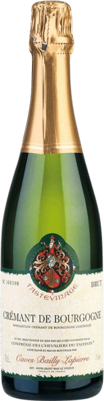 Kostenloser Versand | Weißer Sekt Caves Bailly Lapierre. Tasteviné Brut A.O.C. Crémant de Bourgogne Burgund Frankreich Spätburgunder, Gamay, Chardonnay, Aligoté 75 cl