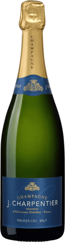 Kostenloser Versand | Weißer Sekt J. Charpentier Brut — Herb 1er Premier Cru Erste Lage A.O.C. Champagne Champagner Frankreich Pinot Noir — Spätburgunder, Chardonnay 75 cl