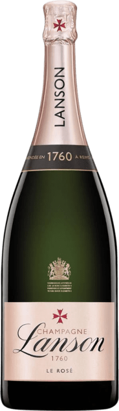 122,95 € | Espumante rosé Lanson Le Rosé A.O.C. Champagne Champagne França Pinot Preto, Chardonnay, Pinot Meunier Garrafa Magnum 1,5 L