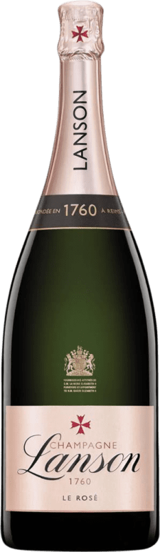 153,95 € Free Shipping | Rosé Sparkling Wine Lanson Le Rosé A.O.C. Champagne Magnum Bottle 1,5 L