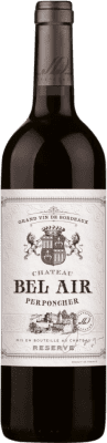 Envío gratis | Vino Tinto Château Bel Air Perponcher Reserva A.O.C. Bordeaux Burdeos Francia Merlot, Cabernet Sauvignon, Cabernet Franc Media Botella 37 cl