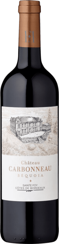 Бесплатная доставка | Красное вино Château Carbonneau Sequoia A.O.C. Côtes de Bordeaux Франция Merlot, Cabernet Franc 75 cl