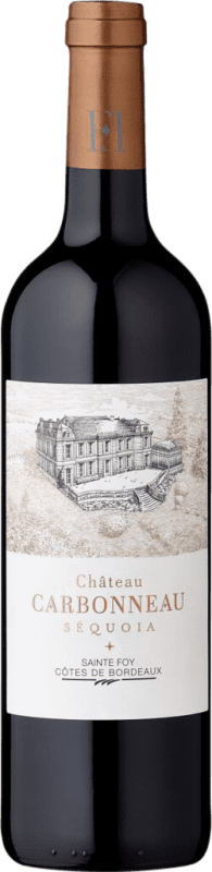 Бесплатная доставка | Красное вино Château Carbonneau Sequoia A.O.C. Côtes de Bordeaux Франция Merlot — Мерло, Cabernet Franc — Каберне Фран 75 cl