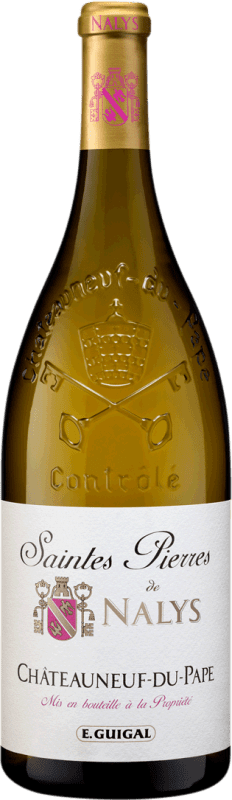 Kostenloser Versand | Weißwein Château de Nalys Saintes Pierres A.O.C. Châteauneuf-du-Pape Rhône Frankreich Garnacha — Grenache, Roussanne, Bourboulenc, Clairette, Picardan 75 cl