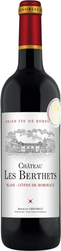 免费送货 | 红葡萄酒 Château les Berthets. Blaye A.O.C. Côtes de Bordeaux 波尔多 法国 Merlot — 梅洛, Cabernet Sauvignon — 赤霞珠 75 cl