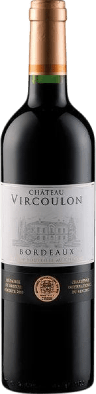 Envío gratis | Vino Tinto Château Vircoulon A.O.C. Bordeaux Burdeos Francia Merlot, Cabernet Sauvignon, Cabernet Franc, Malbec 75 cl