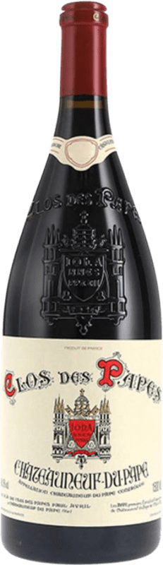 Envoi gratuit | Vin Rouge Clos des Papes A.O.C. Châteauneuf-du-Pape Rhône France Syrah, Garnacha — Grenache, Mourvèdre Bouteille Magnum 1,5 L