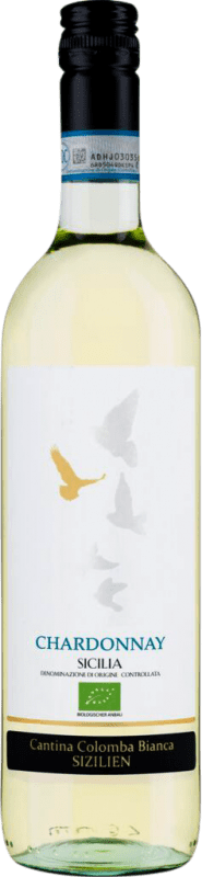 Envio grátis | Vinho Branco Colomba Bianca D.O.C. Sicilia Sicília Itália Chardonnay 75 cl