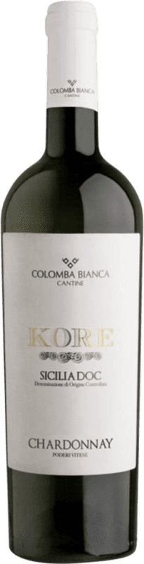 Envoi gratuit | Vin blanc Colomba Bianca Kore D.O.C. Sicilia Sicile Italie Chardonnay 75 cl