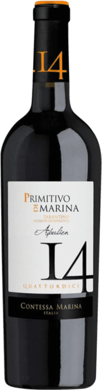 Kostenloser Versand | Rotwein Contessa Marina 14 I.G.T. Puglia Apulien Italien Primitivo Magnum-Flasche 1,5 L