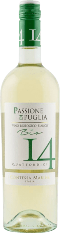 Envoi gratuit | Vin blanc Contessa Marina Passione 14 Quattordici cm Bianco I.G.T. Puglia Pouilles Italie Nebbiolo, Trebbiano, Chardonnay 75 cl