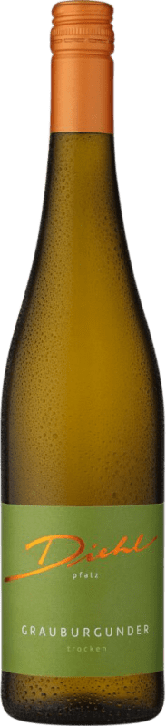 Envio grátis | Vinho branco Diehl Seco Q.b.A. Pfälz Pfälz Alemanha Pinot Cinza 75 cl