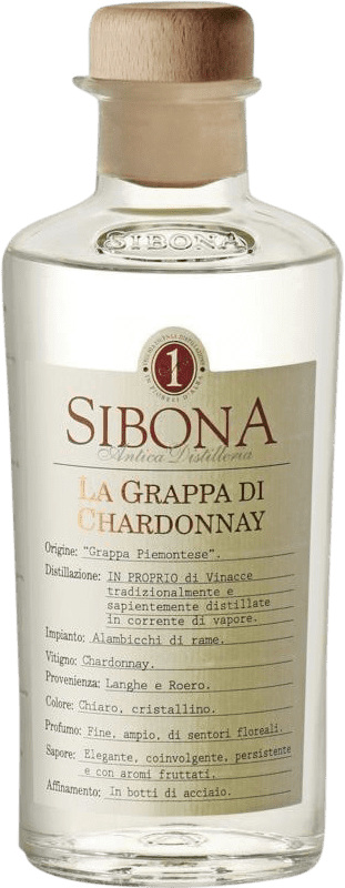 Envio grátis | Aguardente Grappa Sibona Itália Chardonnay Garrafa Medium 50 cl