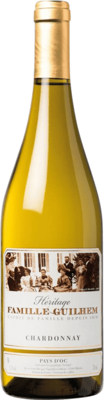 Free Shipping | White wine Domaine Guilhem I.G.P. Vin de Pays d'Oc Languedoc France Chardonnay 75 cl