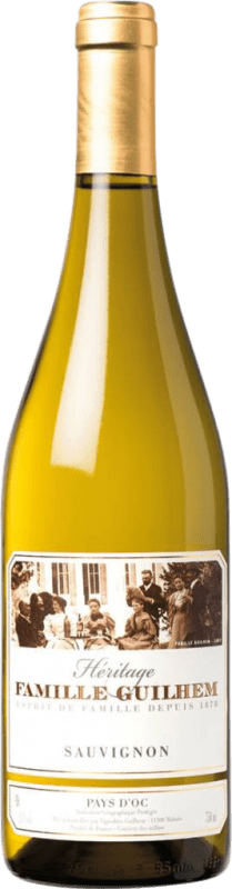 Бесплатная доставка | Белое вино Domaine Guilhem I.G.P. Vin de Pays d'Oc Лангедок Франция Sauvignon White 75 cl