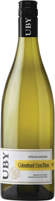 Free Shipping | White wine Uby Colombard Sauvignon I.G.P. Vin de Pays Côtes de Gascogne France Sauvignon, Colombard 75 cl