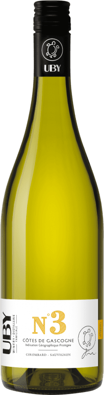 12,95 € Бесплатная доставка | Белое вино Domaine Uby Nº 3 Colombard Sauvignon I.G.P. Vin de Pays Côtes de Gascogne