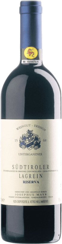 Envoi gratuit | Vin rouge Erbhof Unterganzner Réserve D.O.C. Südtirol Alto Adige Tirol del Sur Italie Lagrein 75 cl