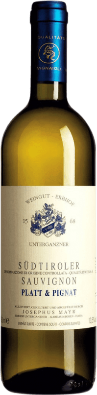 Бесплатная доставка | Белое вино Erbhof Unterganzner Platt & Pignat D.O.C. Südtirol Alto Adige Tirol del Sur Италия Sauvignon White 75 cl