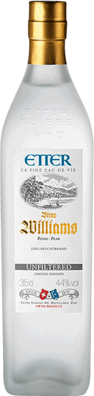 Envio grátis | Aguardente Orujo Etter Söehne Schweizer Edição Limitada, Unfiltered — Não Filtrado Suíça Garrafinha Terço 35 cl Poire Williams — Pêra Williams