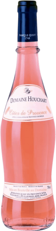 Envio grátis | Vinho Rosé Famille Quiot Domaine Houchart A.O.C. Côtes de Provence Provença França Syrah, Garnacha — Grenache, Cabernet Sauvignon, Cinsault 75 cl