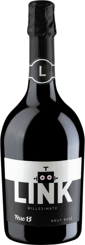 Free Shipping | Rosé Sparkling Wine Ferro 13 Link Brut Millesimato, Rosé D.O.C. Modena Italy Lambrusco 75 cl
