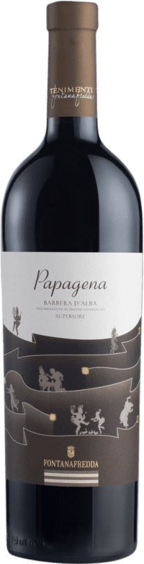 Free Shipping | Red wine Fontanafredda Papagena D.O.C. Barbera d'Alba Piemonte Italy Barbera 75 cl