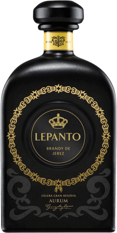 Envio grátis | Brandy Conhaque González Byass Lepanto Solera Aurum Grande Reserva D.O. Jerez-Xérès-Sherry Andaluzia Espanha 70 cl