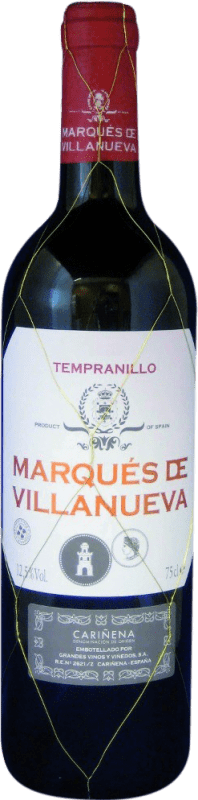 免费送货 | 红酒 Grandes Vinos Grandes Vinos y Viñedos. Marqués de Villanueva D.O. Cariñena 阿拉贡 西班牙 Tempranillo 75 cl