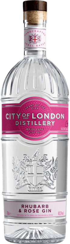 Spedizione Gratuita | Gin City of London Rhubarb & Rose Gin Regno Unito 70 cl