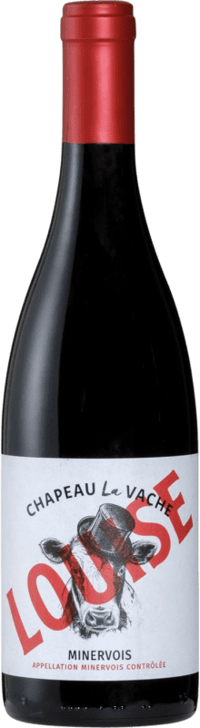 Free Shipping | Red wine Hecht & Bannier Chapeau la Vache Louise A.O.C. Minervois France Syrah, Grenache, Carignan 75 cl Alcohol-Free