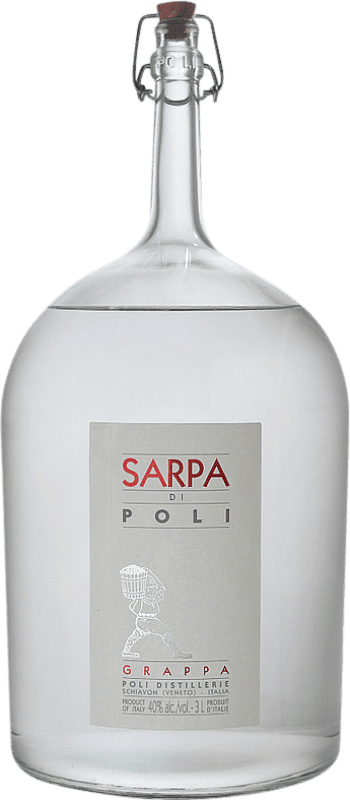 259,95 € Free Shipping | Grappa Jacopo Poli Sarpa Barrique Big Mama I.G.T. Venezia Special Bottle 3 L