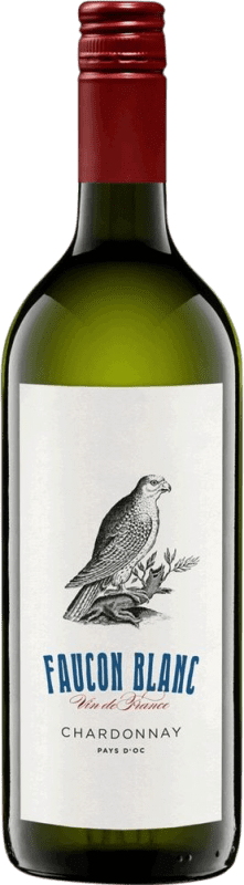 Envio grátis | Vinho Branco Faucon I.G.P. Vin de Pays d'Oc Bordeaux França Chardonnay 1 L