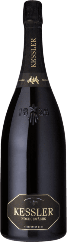 93,95 € Spedizione Gratuita | Spumante bianco Kessler Sekt Hochgewächs Bottiglia Jéroboam-Doppio Magnum 3 L