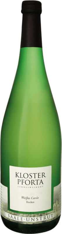 送料無料 | 白ワイン Kloster Pforta Cuvée Weißes ドライ Saale Unstrut ドイツ Nebbiolo, Pinot White, Müller-Thurgau 1 L