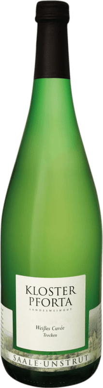 Бесплатная доставка | Белое вино Kloster Pforta Weißes Cuvée сухой Saale Unstrut Германия Nebbiolo, Pinot White, Müller-Thurgau 1 L