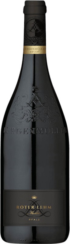 Free Shipping | Red wine Lergenmüller Roter Lehm Dry Q.b.A. Pfälz Pfälz Germany Merlot 75 cl