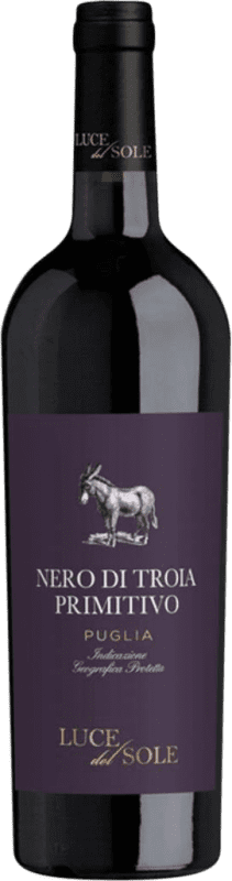 Бесплатная доставка | Красное вино Luce del Sole Nero di Troia Primitivo I.G.T. Puglia Апулия Италия Nebbiolo, Nero di Troia 75 cl