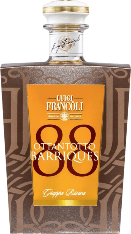 Envío gratis | Grappa Luigi Francoli 88 Barriques Prêt à Porter Italia 70 cl