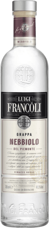 Envio grátis | Aguardente Grappa Luigi Francoli Itália Nebbiolo 70 cl